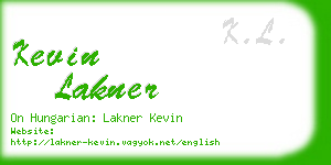 kevin lakner business card